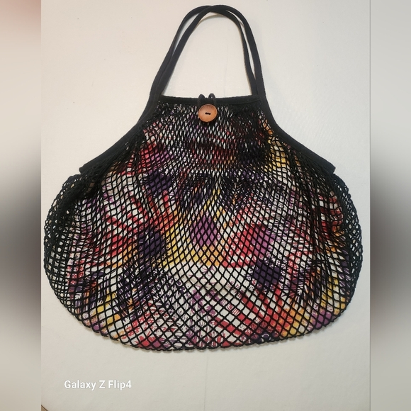 RETRO COASTAL VINTAGE OCEAN PACIFIC Mesh HOBO EUC - Picture 13 of 16